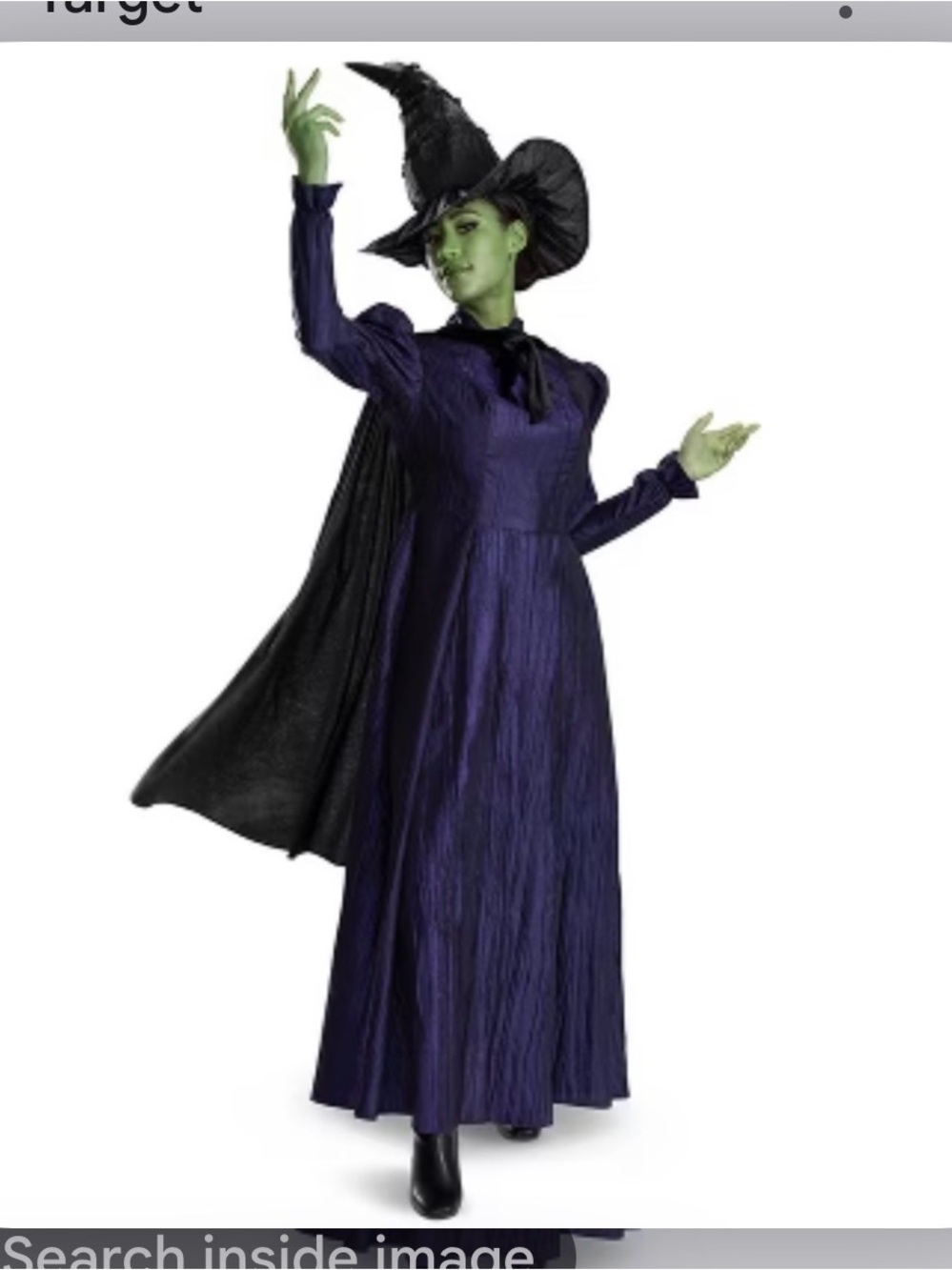 Target Wicked Elphaba Deluxe Costume (Cape, Dress, Hat) - worn by 11 yr old